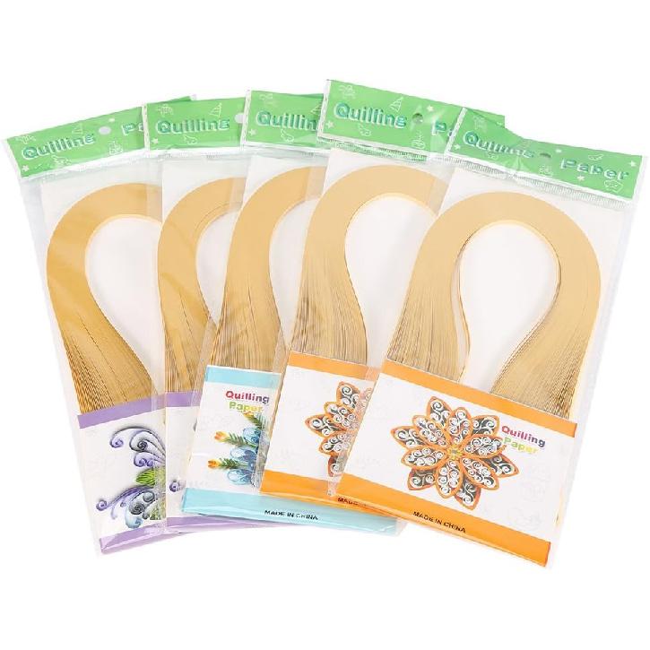 Paper Quilling Strips Set, 600 Strips Quilling Art Paper 3mm Width Pure Color Origami Paper Hand Craft Decoration 12 Colors (Nude)