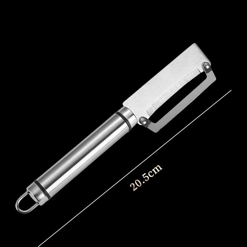 Edelstahl Verdickter Multifunktionaler Obst-Gemüse-Schäler Salat Zuckerrohr Harte Schale Schaber Haushalt Küchenwerkzeuge