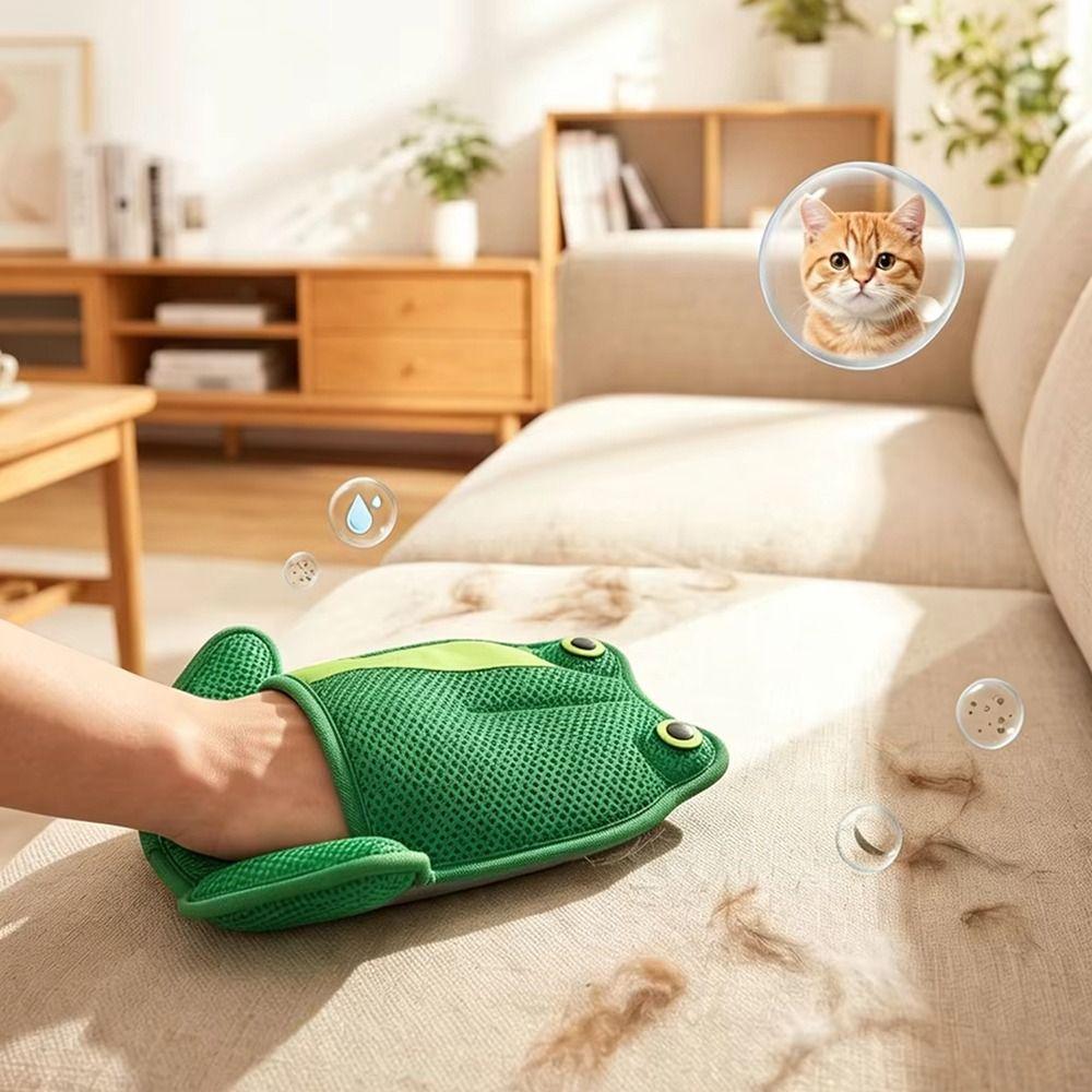 Double-Sided Pet Hair Removal Glove Dog Floating Hair Remover Cleaning Carpets