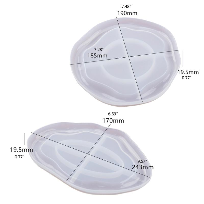 Irregular Clouds Plate Coaster Mold Handmade DIY Resin Epoxy Jewelry Silicone Glossy Mould for Plaster Tray