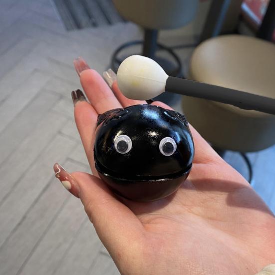 Fisch Holz Trommel mit Augenaufklebern Lieblicher Trommelstock Traditionelles Kunstprodukt Stressabbau Ruhe Perkussionsinstrument Holz Klopfspielzeug