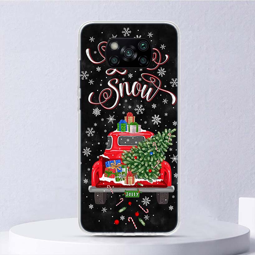Merry Christmas Tree Snow Soft Case For Xiaomi Poco X7 X6 X5 X4 X3 Nfc F7 Ultra F6 F5 Pro Phone Cover F4 Gt F3 M5S M4 M3 M5 M6 C