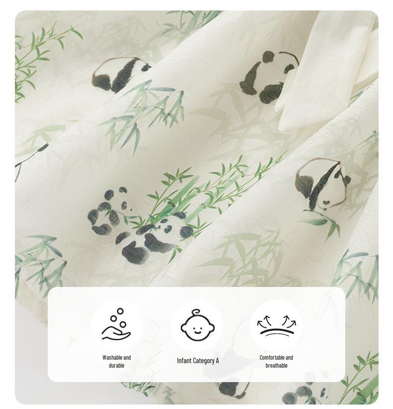 2025 Summer Baby Girls' Chinese Style Puff Sleeve Sling Dress with Frog Buttons - Princess Design for One-Year-Old