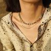 Colorful Semi-Precious Stone Beaded Necklace - Handmade Vintage Clavicle Chain with Optional Multi-Color Design