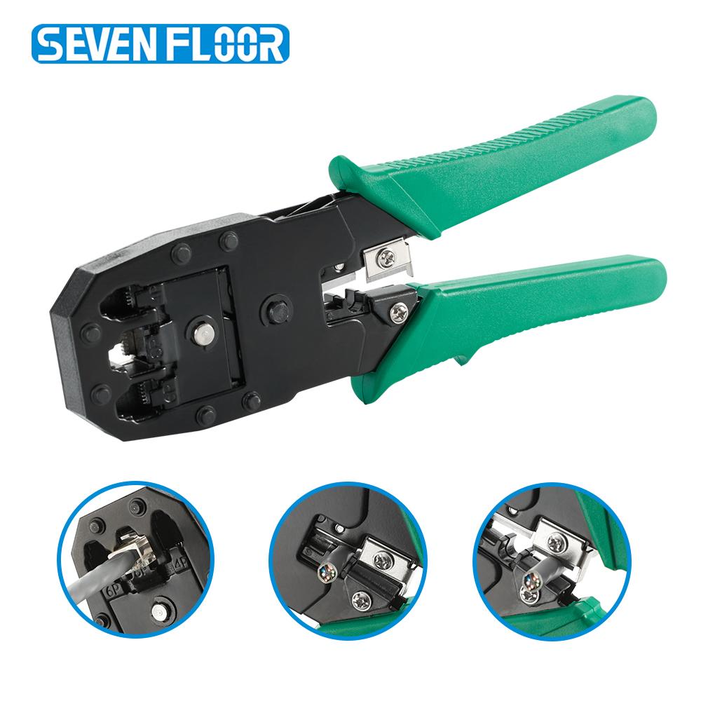 RJ45 RJ11 Crimpzange 3-in-1 Netzwerk-Crimpzange Cutter Abisolierzange für 6P 8P RJ12 Ethernet LAN-Kabel