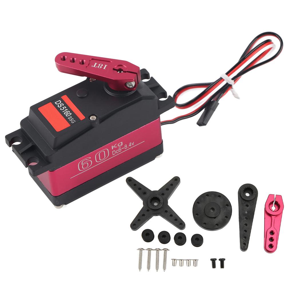 RC DS5160 Digital Servo Plastic Aluminium Alloy Stainless Steel Light Large Torsion Waterproof RC