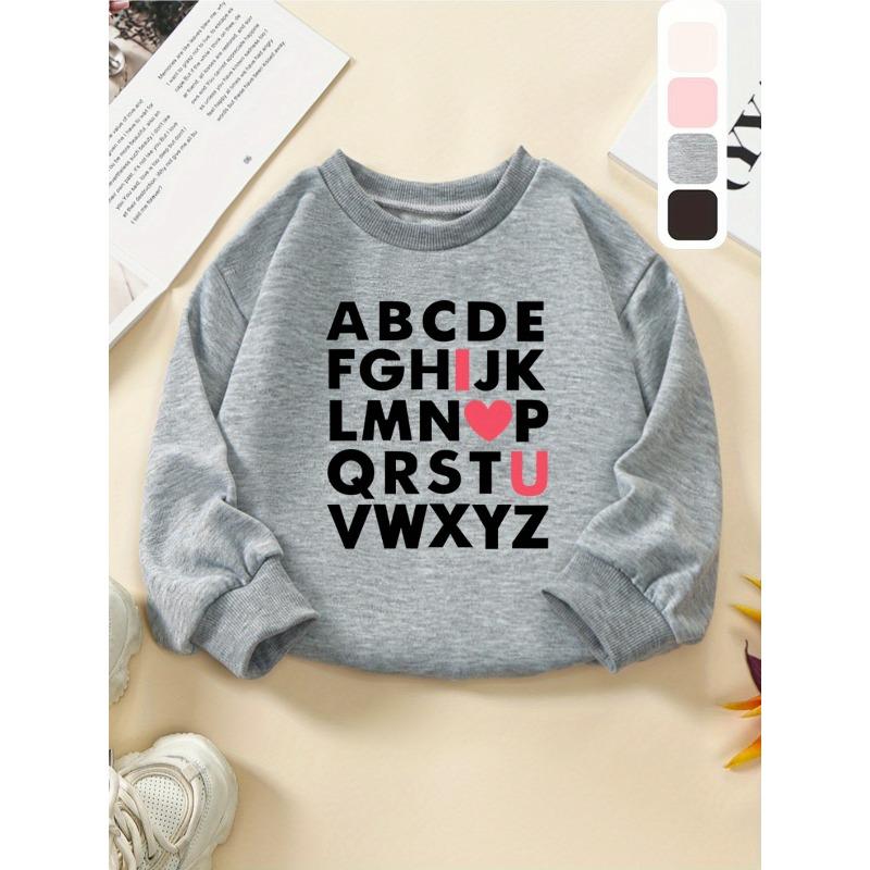 European Sizes Valentine'S Hoodie Kids Kids Crewneck Pullover Creative Letter Print Holiday Gift Fashion Casual Comfortable Kids Sportswear