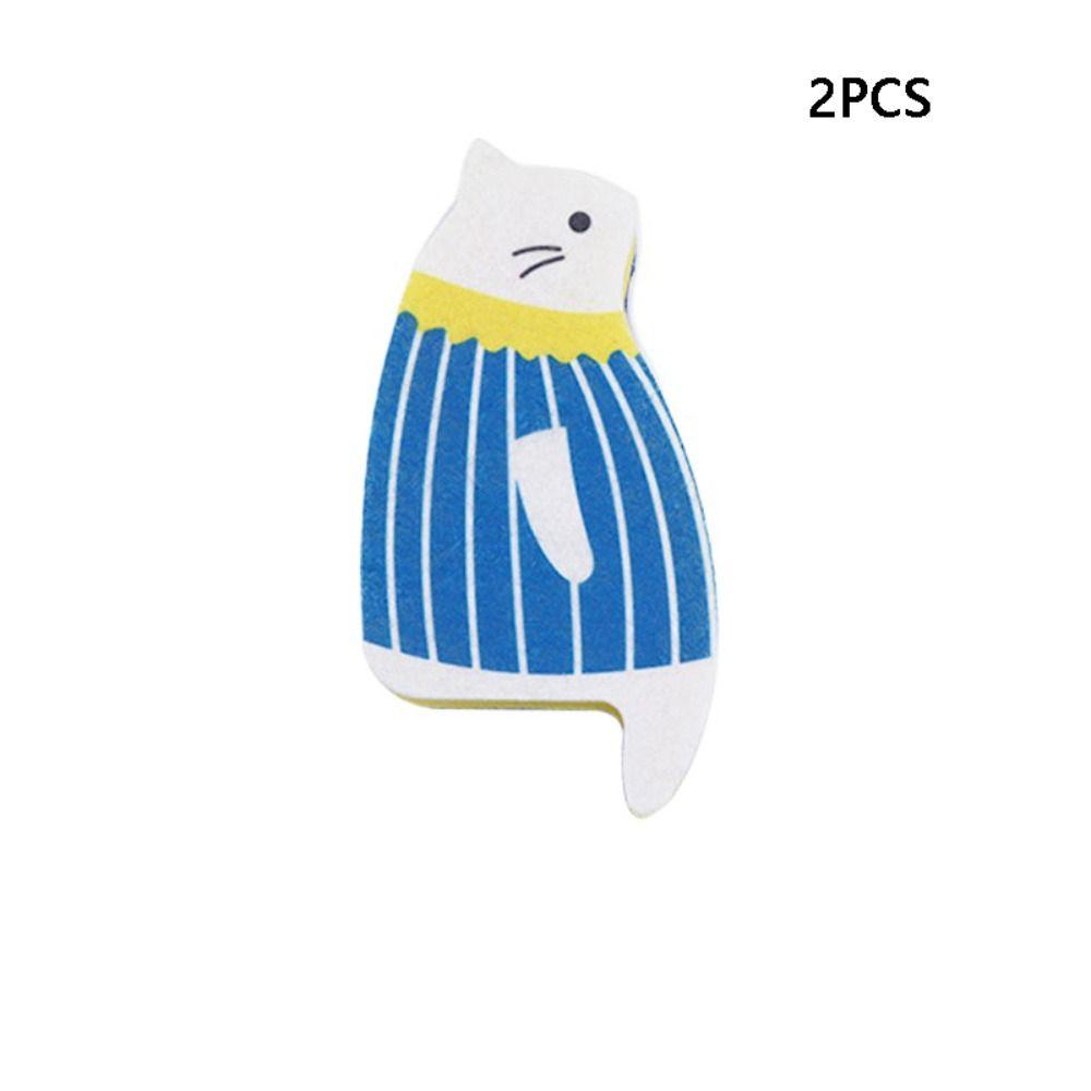 2pcs Delicate Sponge Cat Dish Sponge Non-Scratch Dishwashing Cloth  Bathroom
