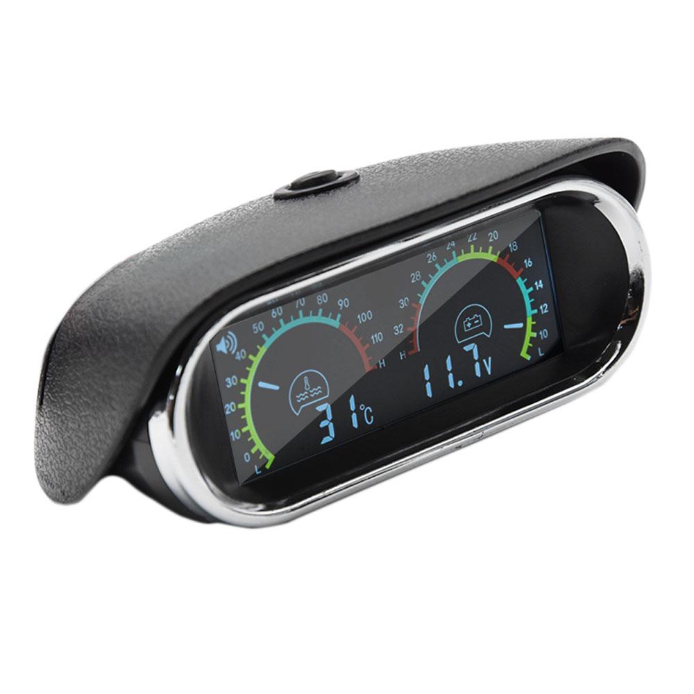 

2 в 1 измеритель напряжения, датчик температуры воды + адаптер 34 мм, датчик 10 мм, 1/8NPT, 12 В, 24 В, автомобильный ЖК-дисплей, подсветка, автомобиль, грузовик only gauge