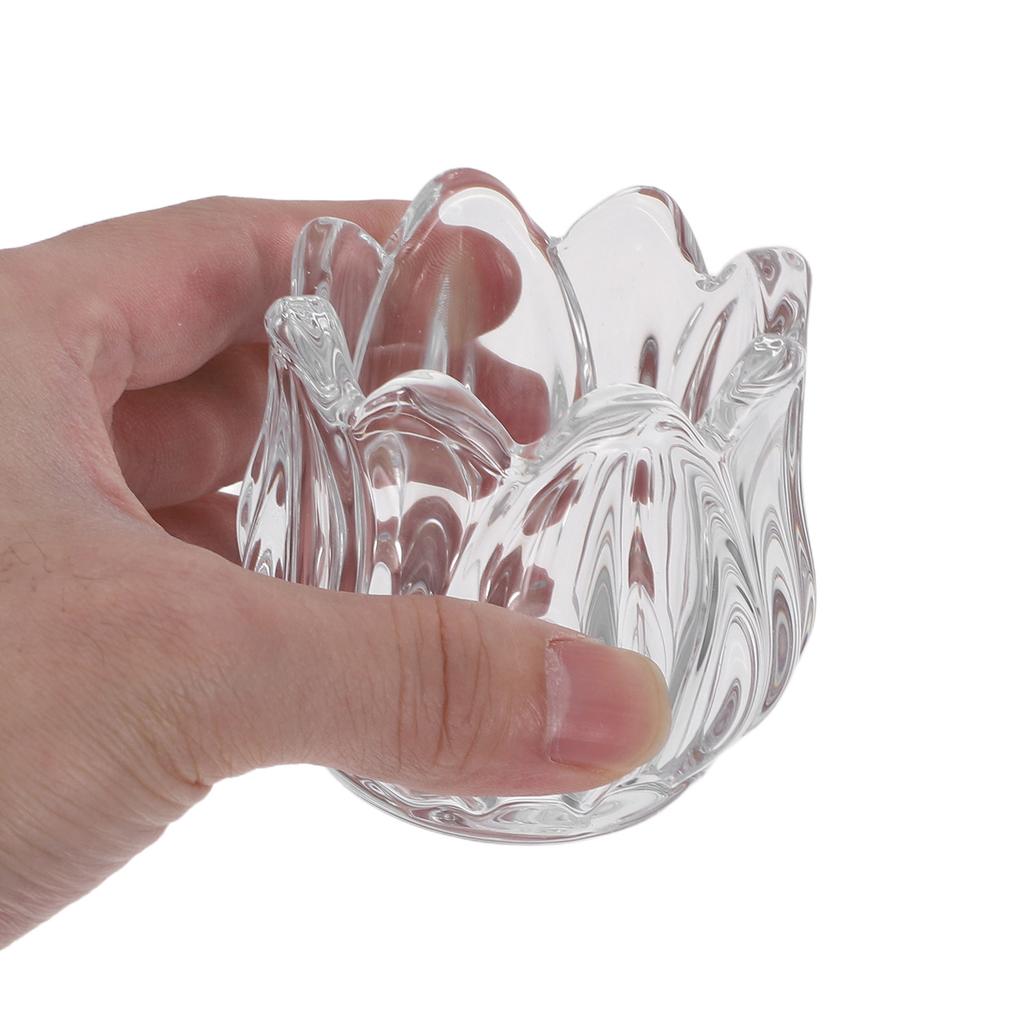 4Pcs Clear Glass Tulip Tealight Holders Elegant Votive Holder Set for Wedding Table Centerpiece Valentines