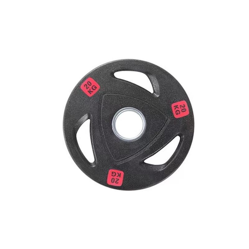 Boshili Three-Hole Rubberized Barbell Weight Plate