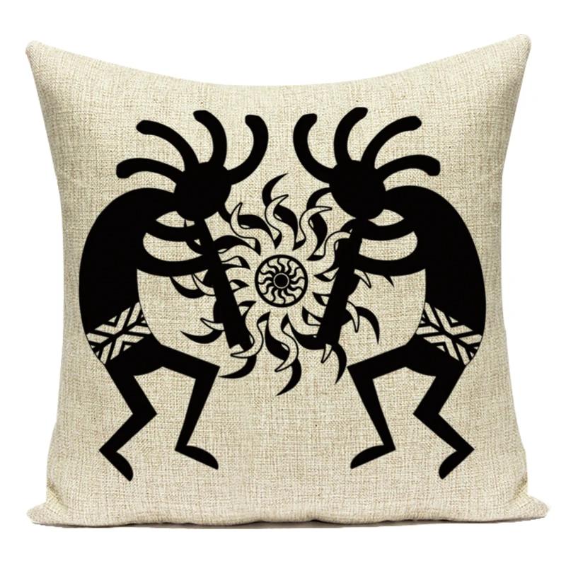 African Style Animal Elephant Geometric Polyester Pillow Covers Decorative Sofa Home Cushion Cover For Living Room Decoration