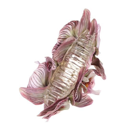 Haarklem Realistisch Orchidee Ontwerp Lichtgewicht Decoratieve Haarklem Stevige Grip Achterhoofd Haarklauw Dagelijks Draagbaar Haaraccessoires