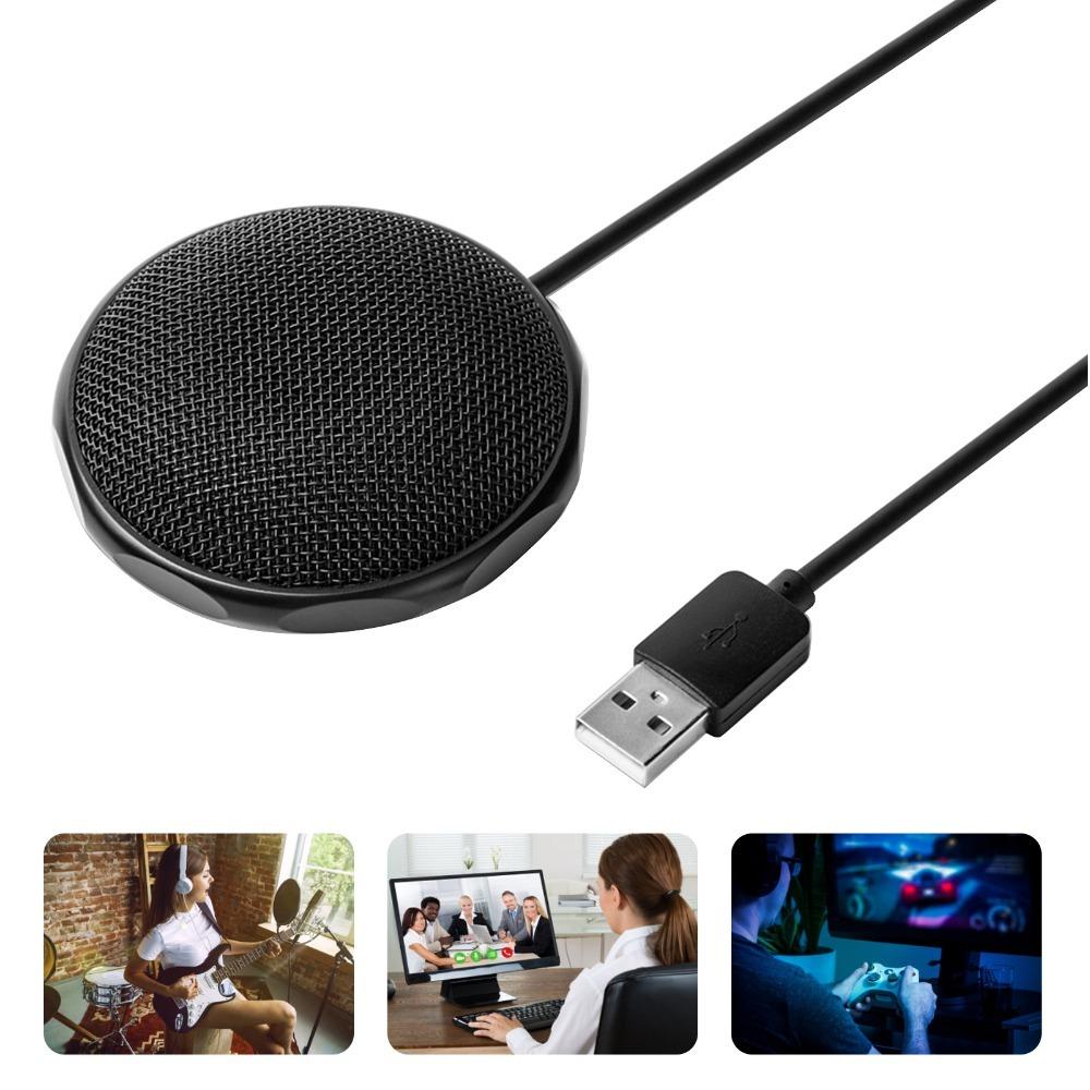 360° Omni‑directional Capture Mini Wired Meeting Business Mic Desktop Recording Mic for Conference