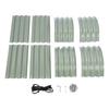 Raised Garden Bed Steel DIY Outdoor Planter Box with Open Bottom for Vegetables Fruits Flowers Light Green