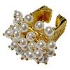 Bead Cluster Statement Ring with Open Adjustable Band, Vintage Style Fashion Accessory for Daily Outfits and Dates