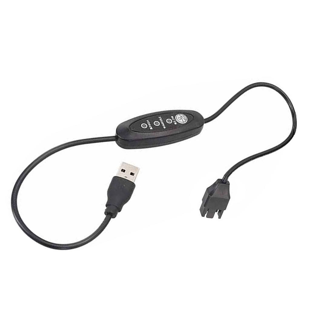 Kabel Adaptera Wentylatora Komputerowego USB 5V na 12V z Regulacją Prędkości do Chłodzenia Obudowy PC i Innych Zastosowań