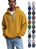Men's Trendy Pure Color Waffle Long Sleeve Hooded Sweatshirt - Heavyweight & Loose Fit
