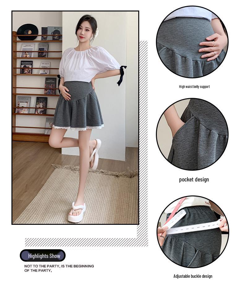 Women's Maternity Ballet Style Summer Shorts - Casual, Loose, Slimming Air Cotton Outerwear