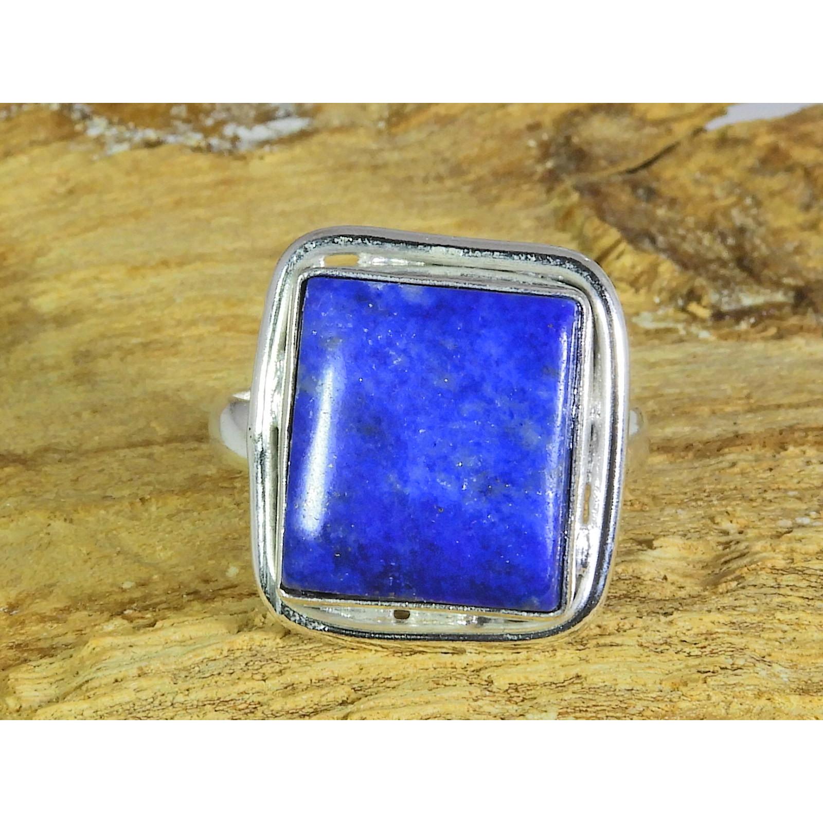 

Natural Lapis Lazuli 925 Solid Sterling Silver Ring Size US-7.5 PG-52