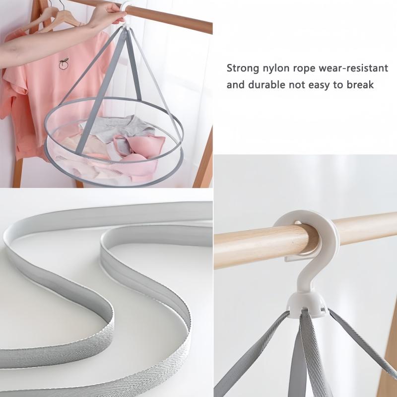 1/2 Layer Pop Up Clothes Dryer Rack Foldable Windproof Sweater Drying Rack Towels Socks Underwear Mesh Drying Rack For Home
