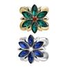 Strassblumen Seidenschalring Damen T-Shirt Krawattennadel Kleiderecke Geknoteter Knopf