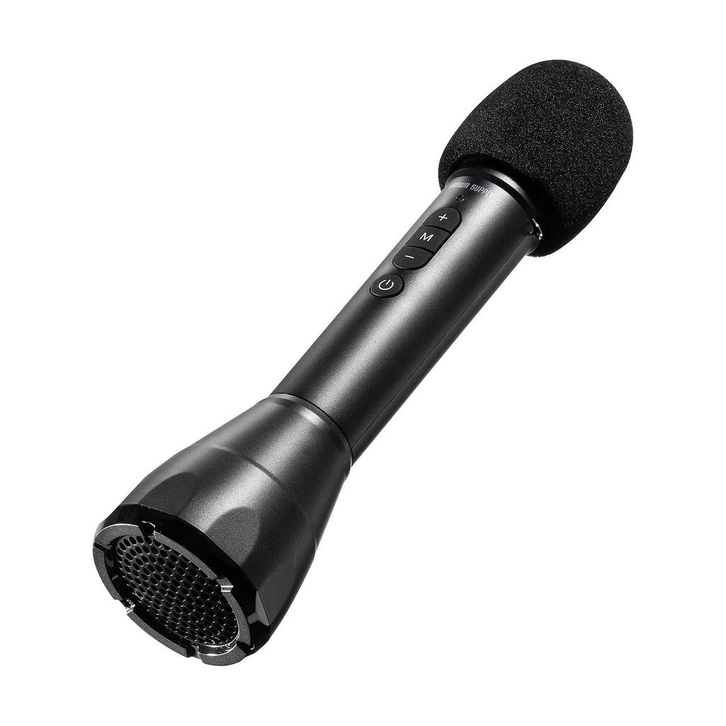Sanwa Direct 400-SP098 Compact Integrated Speaker and Microphone with Bluetooth, 8W, Lightweight (220g), Includes Strap, Rechargeable