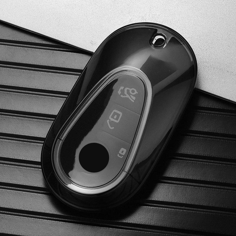 Transparent Black Tpu For Mercedes Benz  C S Class W206 W223 S350 C260 C300 S400 S450 S500  Remote Car Key Case Cover Fob
