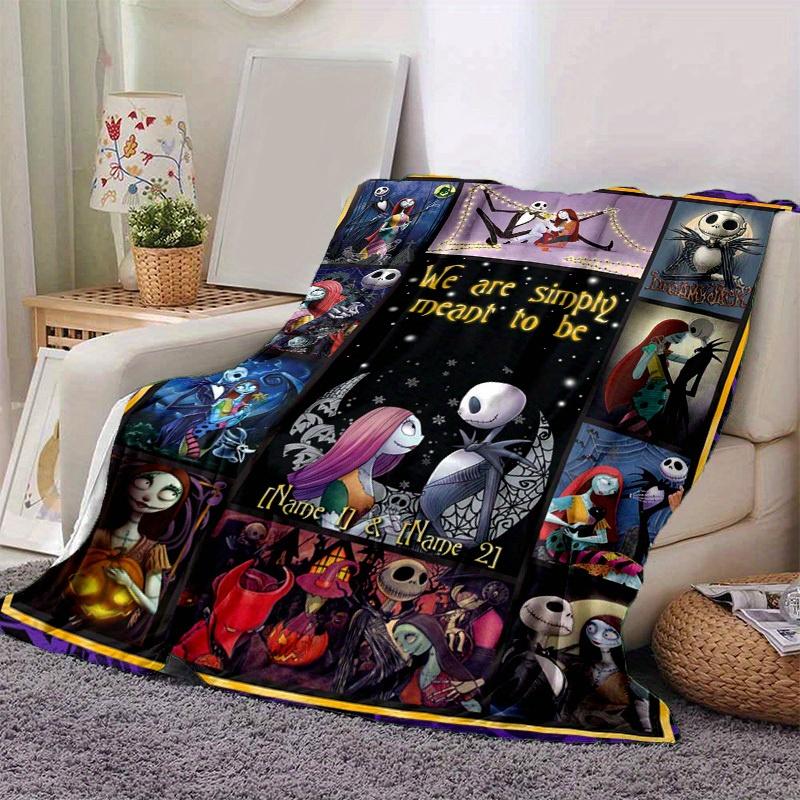 

1pc. Nightmare Before Christmas Jack & Sally Romantic Scene Blanket, Perfect for Home Decor, Gift Idea, Seasonal Decoration, Cozy Throw Blan 100x150cm