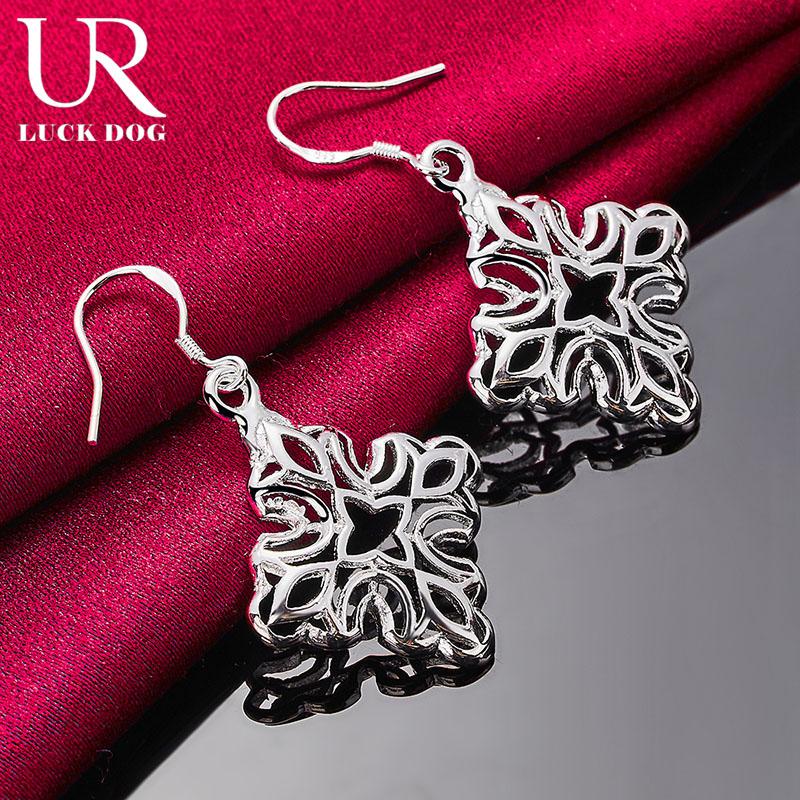 925 Sterling Silver Water Droplet Shaped Pendant Perforated Fashionable Wedding Jewelry