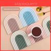 Home Use Rainbow Silicone Coaster Tpr Heat Resistant Nonslip Table Mat For Dining And Hot Dish Protection