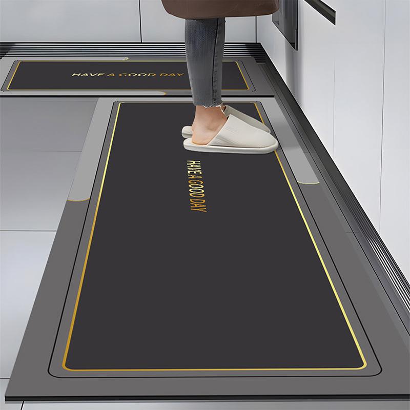Morandi Style Square Kitchen Foot Pad Water Absorption Oil-absorbent Mat for Household Easy-to-make Soft Diatom Mud Floor Mat