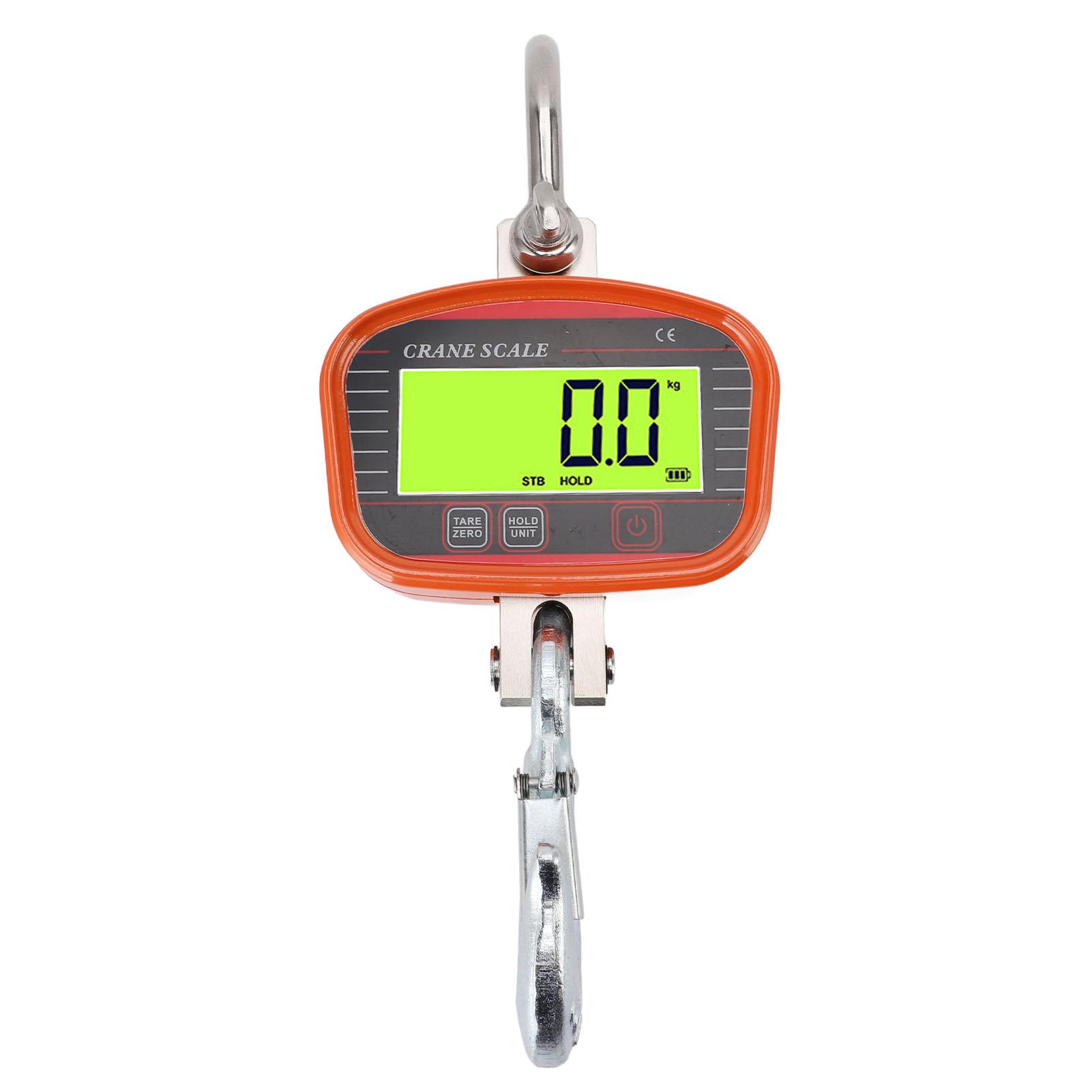 

Digital Crane Scale 2000kg LCD Display Heavy Duty Industrial Hanging Scale with Remote Control for Farm Factory Orange