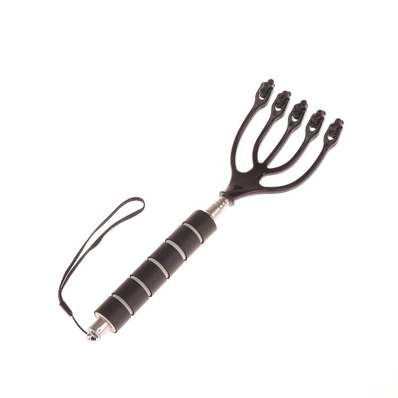 

Масштабируемый массажер для головы, массажер для кожи головы и шеи, расческа-ролик, пять пальцев, 5 когтей, шарик, ручной, для расслабления, спа, ухода за волосами, для снятия стресса чёрный