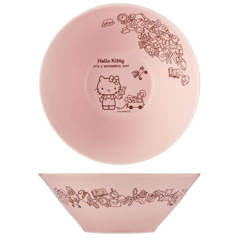 Sanrio Hello Kitty Mino ware large bowl 21cm Japan NEW Sanrio Characters
