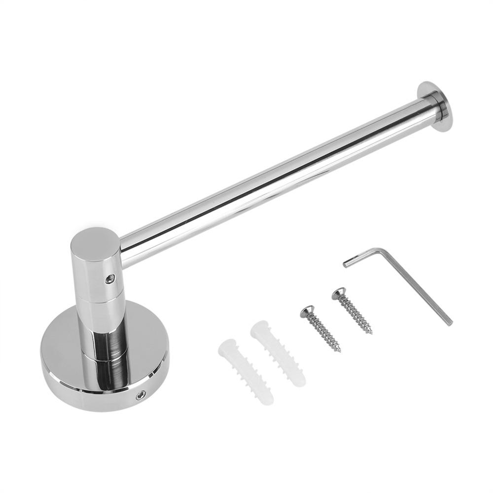 

Stainless Steel Paper Roll Holder Silver Chrome Plated Paper Holder Long Durability Easy Installation Toilet Paper Holder