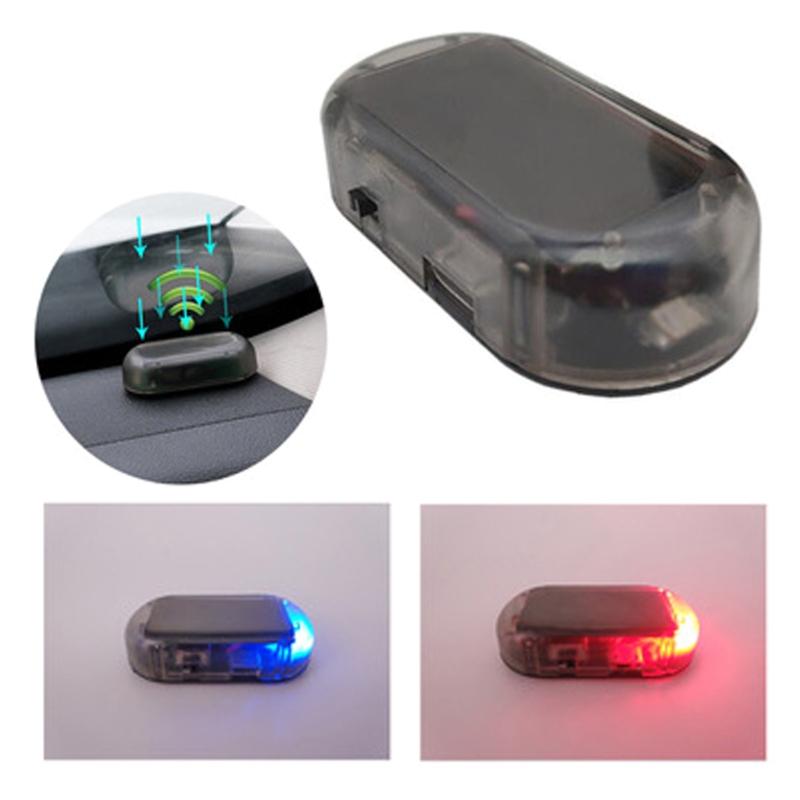 Solar Powered Car Alarm Light Anti-theft Warning Light Car Blinking Flash Light