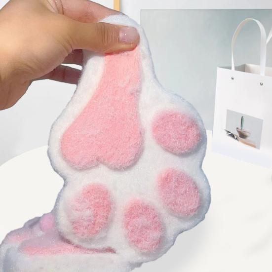 Cat Paw Squeeze Toy Slow Rebound Soft TPR Stress Anxiety Relief Portable Kids Teens Adults Colorful Pet Paw Squishes Sensory Fidget Toy