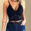 Helicopter-Women Plus Size Vest Crop Wireless Bra Lingerie Sexy V-Neck Underwear Camisole