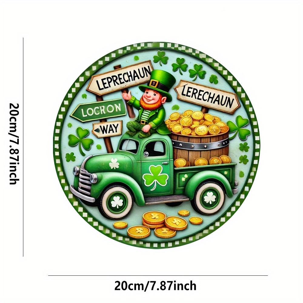 

2D Плоская 20 см шляпа на день святого Патрика, деревянная настенная подвеска, декор - автомобильный воздушный шар, универсальный праздничный деревянный кулон, украшение для дома, приветственный знак для вечеринки 20cm*20cm