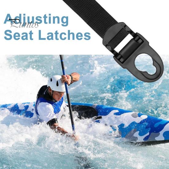 4Pcs Kayak Seat Repair Clips Seat Strap Safety Clips Kayak Accessories Kayak Seat Hooks Latches Replacement Secure Connection Snap-On Buckle