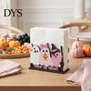 Cute Pumpkin Theme Storage Halloween Wooden Napkin Holder, Ghost Tabletop Decor for Kitchen Dining Room, Cartoon Style Rack Spooky Paper Towel