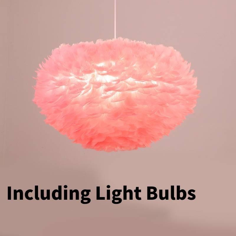 

Перьевой потолочный белый подвесной абажур Современный абажур для люстры Напольная лампа светло-розовый
