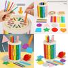 Wooden Rainbow Sorting Balls And Matching Board For Childrens Color Recognition And Fine Motor Skills Development