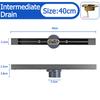 Black Floor Drain 30 40 50cm Kitchen WC Bathroom Shower Large displacement Linear Drainage Side Floor Drains 304 Stainless Steel