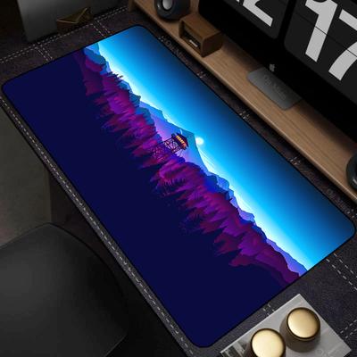 XXL Gummi Tiefwald Großes Mauspade Firewatch Mauspade Gamer Rutschfeste Kunst Schreibtischmatte Computer Laptop Pads 90x40cm Tastaturmatten