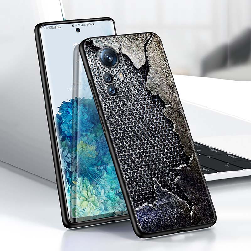 Creative metal style pattern For Xiaomi Mi 15 14 13 13T 12 12T 12S 11 11i 11T Pro Ultra Lite 5G Black Soft Phone Case