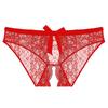 Floral Lace Panties for Women Open Crotch Free To Take Off Underwear Briefs Bow Tie Temptation Sexy Lingerie