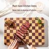 SUPOR Large Antibacterial Checkerboard Wood Cutting Board