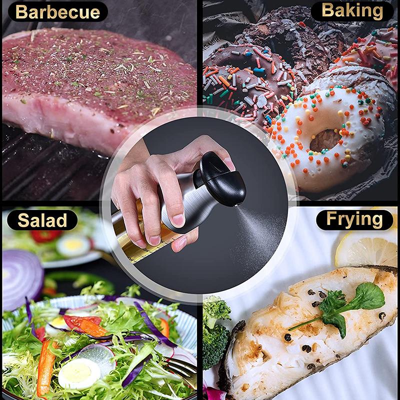 200ml Double-headed Oil Vinegar Bottles Oil Dispenser for Cooking Olive Oil Spray for Salad BBQ Kitchen Baking